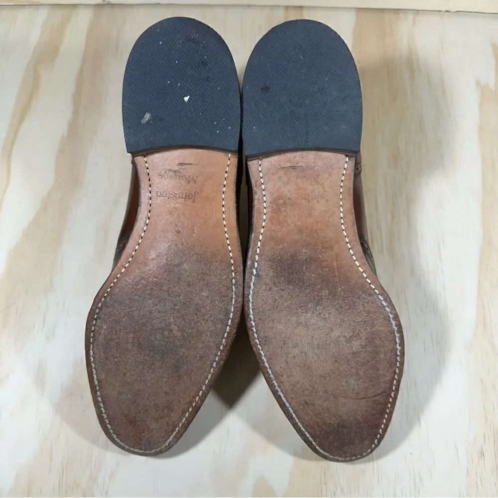 Johnston & Murphy Brown Leather Lace Up Shoes Men’s Size 9.5 D